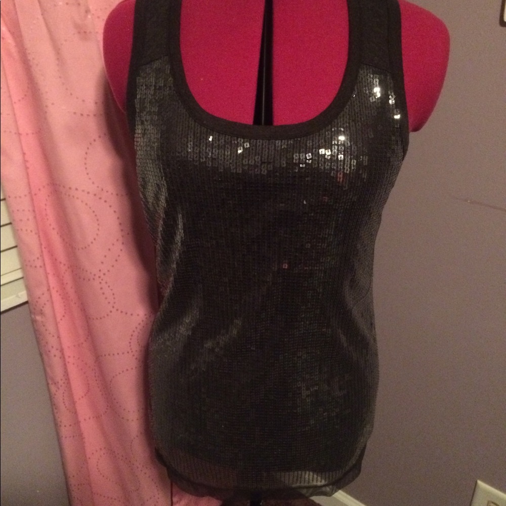 Simply Vera Wang sparkle top sz M basics